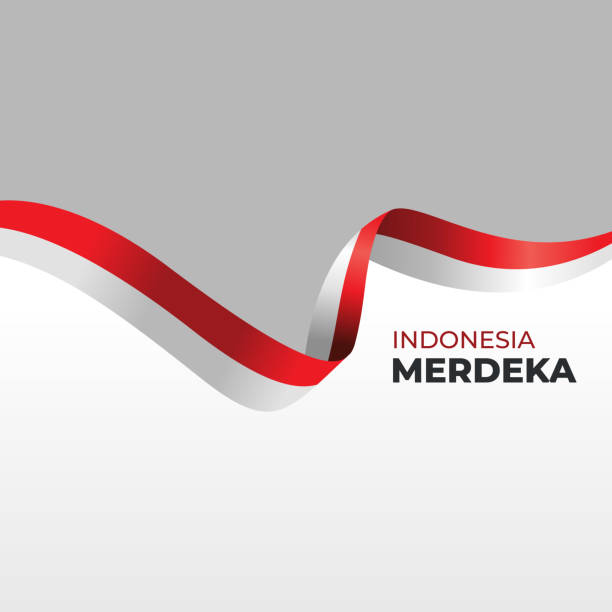 indonesia waving flag element template vector indonesia waving flag element template vector garuda pancasila stock illustrations