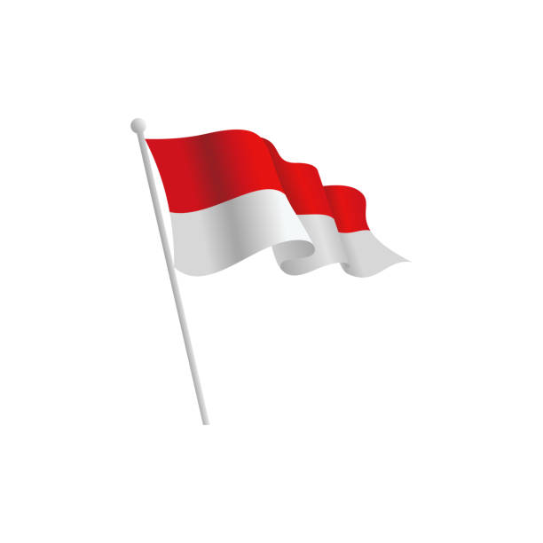 indonesia waving flag illustration vector indonesia waving flag illustration vector garuda pancasila stock illustrations