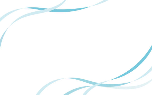 simple flowing ribbon frame background - pita item jahit ilustrasi stok