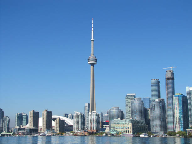 Toronto Downtown from the boat. Ontario, Canada. High quality photo