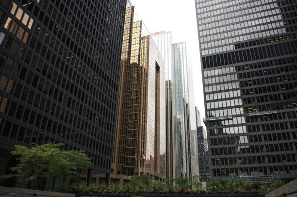 Amazing skycrapers in Toronto Downtown. Ontario, Canada. High quality photo