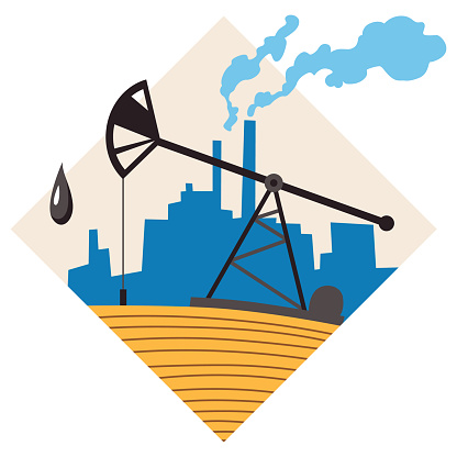 Natural resources design. Vector illustration of national treasure oil. Illustration of oil industry.