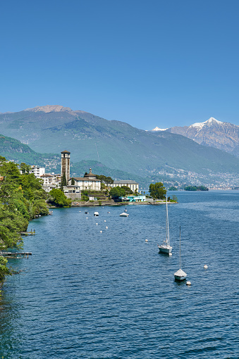 popular Village of Brissago at Lake Maggiore,Ticino Canton,Switzerland