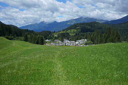 Camping site in the mountain area close to Weissensee in corinthia