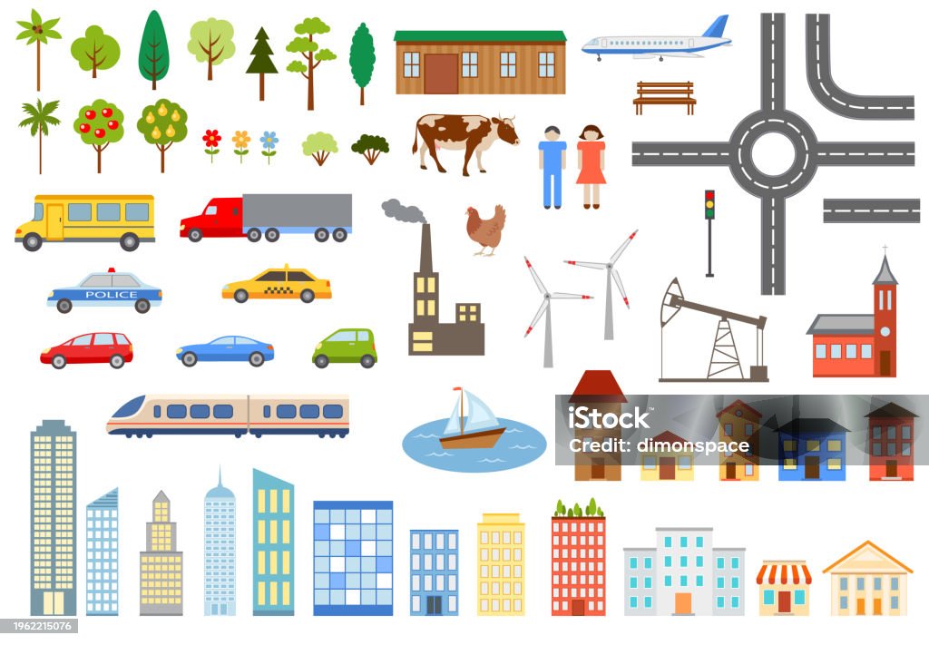 City Map Constructor Design Elements Stock Illustration - Download ...