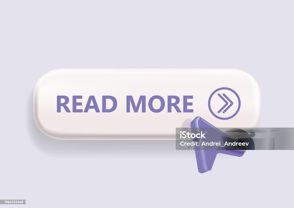 Big Read More Button With Shadow And Reflections 3d Stock Illustration ...