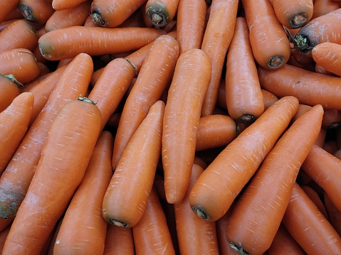 Carrots in supermarket