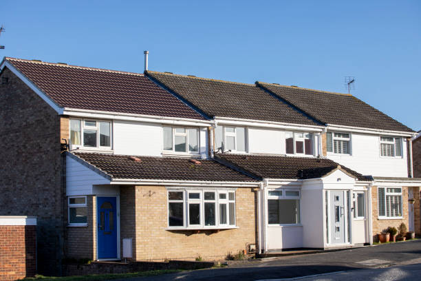 istock Modern terraced houses in sunlight 1962289788