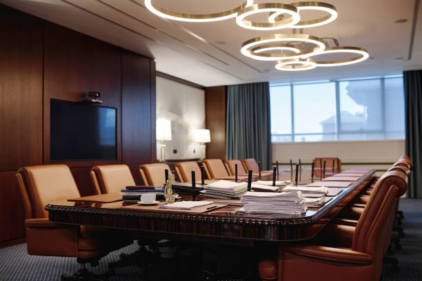 istock Interior of Modern Spacious Conference Room 1962298208