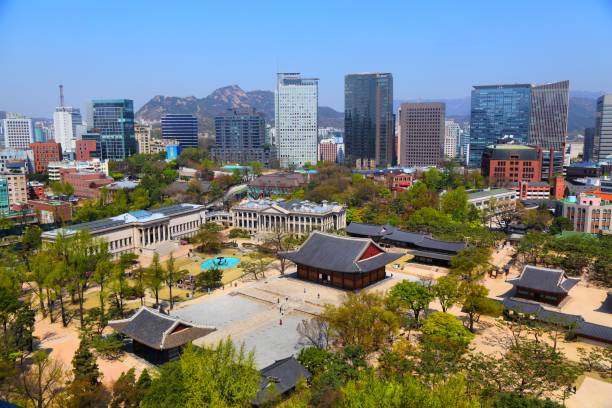 istock Seoul city with Deoksugung 1962328943