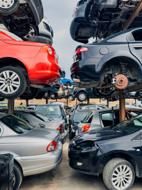 istock stacked cars on car scrapping center 1962369287