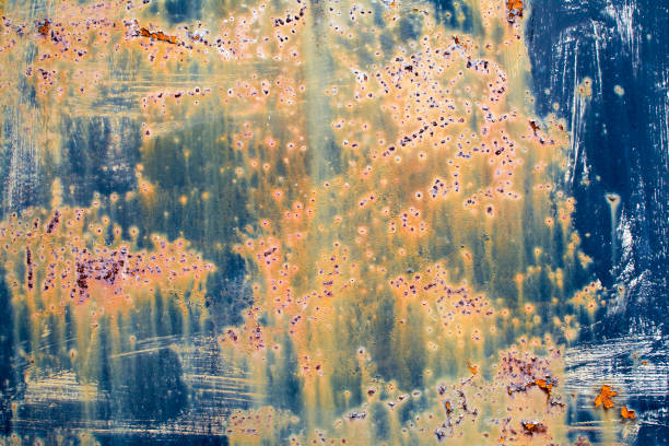 Grungy multicolor metal background