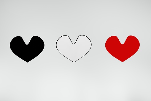abstract, heart, icon, cartoon, black