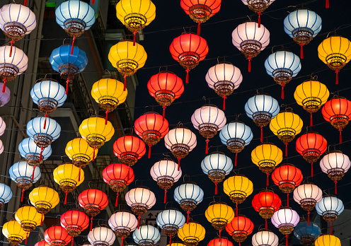 Asian lanterns in lantern festival