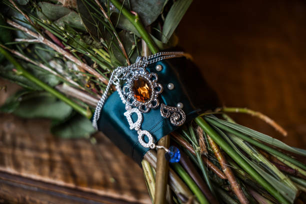 istock Wedding bouquet with beautiful gems 1962528139