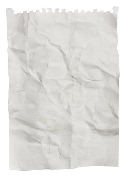 istock Torn and crumpled sheet from a notebook on a white isolated background 1962549055