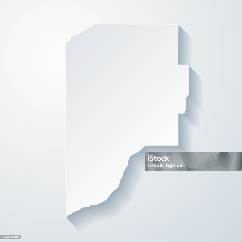 Ilustración de Condado De Laporte Indiana Mapa Con Efecto De Corte De