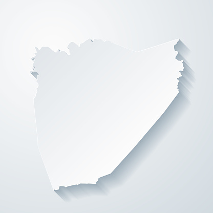 Ilustración de Condado De Van Buren Tennessee Mapa Con Efecto De Corte