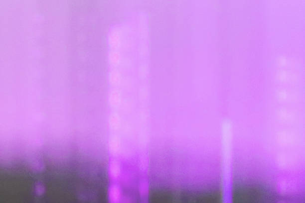 Abstract Background. Purple- White -  Black Color Gradient. Defocused. Vertical Pattern Of Spots Of Light..