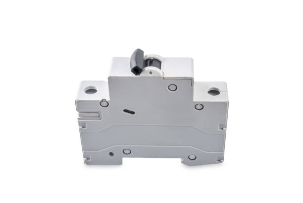 istock Automatic electrical switches circuit breaker on a white isolated background 1962605290