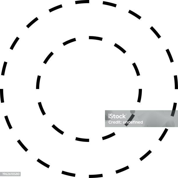 Dashed Line Basic Geometric Shapes Dashed Outline Of Circle Oval Square ...