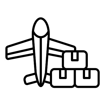 Air Freight icon vector image. Can be used for Logistics.