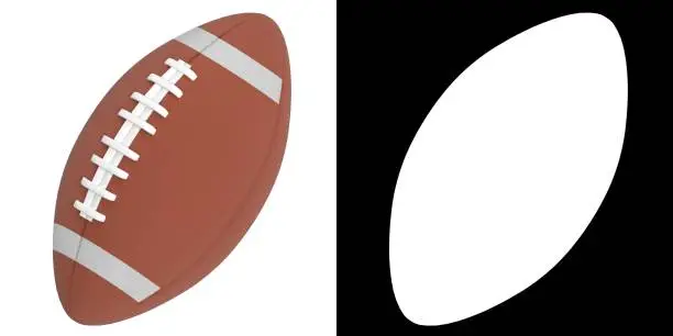 3D rendering illustration of an American Football ball