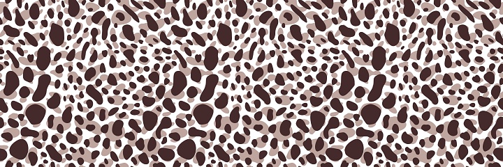 Seamless pattern spots. Animal fur texture surface. Abstract speckled design. Perfect for textile, wallpaper, and wrapping paper.