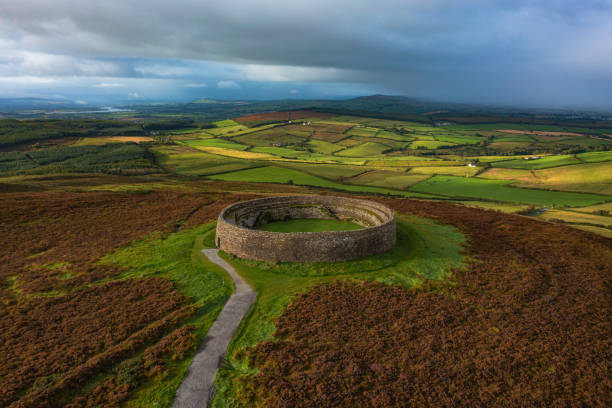 The Grianan of Aileach is a historical site located in County Donegal, Ireland. It is a stone fort that sits atop the Greenan Mountain, offering panoramic views of the surrounding countryside. The name \
