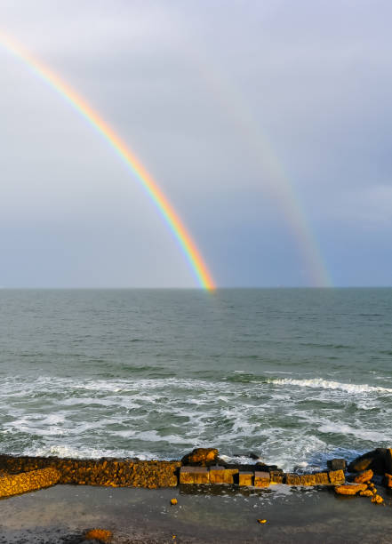istock Multicolored rainbow over the sea, Black Sea 1962796095