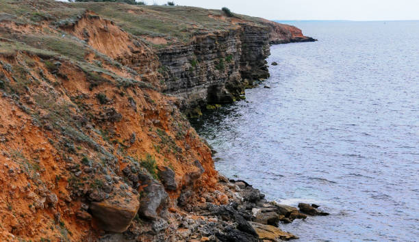 istock An impregnable precipitous rocky shore in the eastern Crimea 1962819106