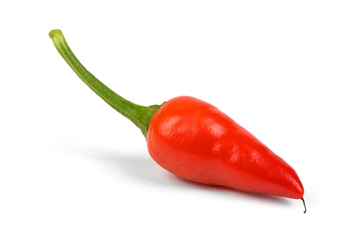 Red hot peppers. Side view. High resolution photo. Full depth of field.