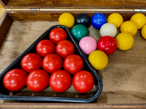 children billard snooker playing toy at glasgow Scotland England UK