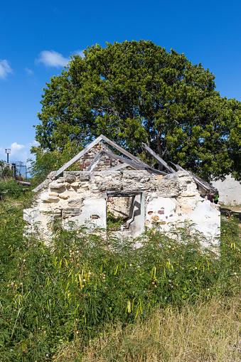 Ruins of a building at Fort James on the island of Antigua in the Caribbean.