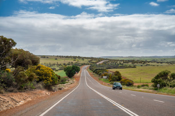 Driving across Western Australia roads
