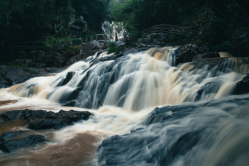 Chush Falls is on Whychus Creek on the north side of North Sister mountain, within driving distance of Bend and Sisters