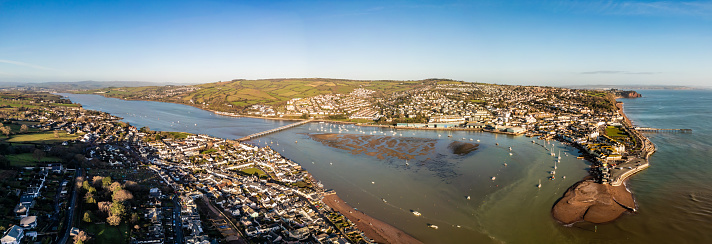 Aerial view from Shaldown to Teignmouth in Devon