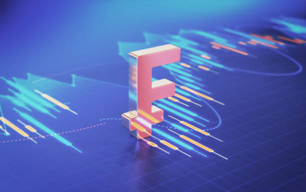 istock Swiss Franc Symbol sitting on Business and Financial and Technical Data Chart 1962888724