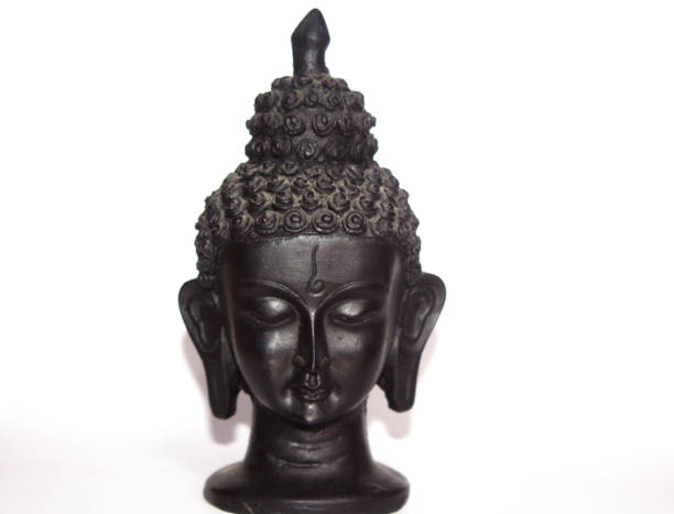 istock this small, black sculpture is in a white background with a white backdrop 1962919860