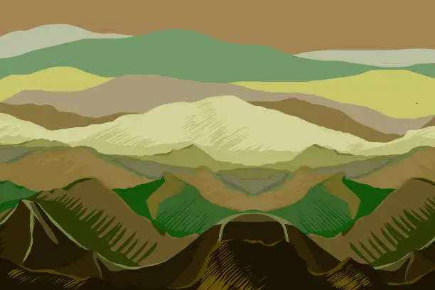 Vector illustration of Nature in early autumn