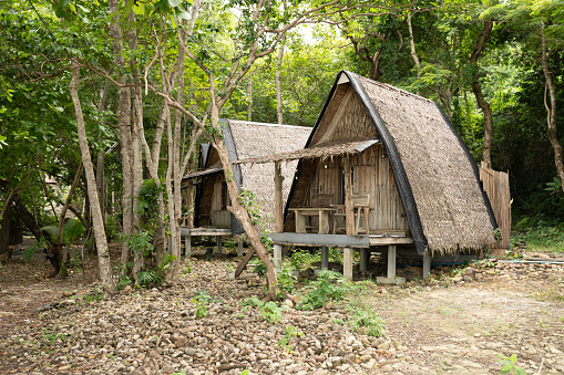 Huts on island, Trat province, Thailand