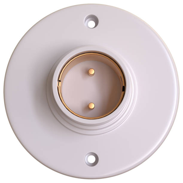 istock Realistic 3d electric bulb holder rendering 1963063604
