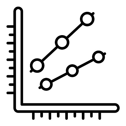Line Graph icon vector image. Can be used for Data Analytics.