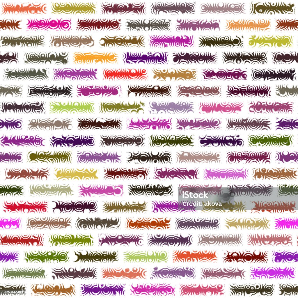 Brick Pattern Raster Brick Drawing Colorful Brick Wall Seamless Background Texture Pattern ...