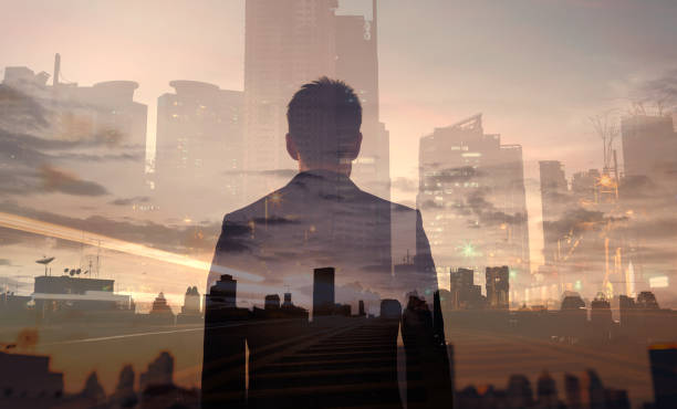 istock Man in the busy city. 1963182614