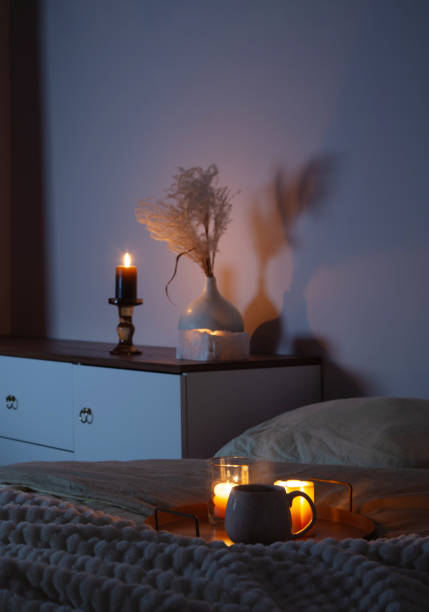 istock cup of tea in bedroom at night 1963190337