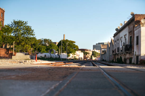 Tren ferroviario de Montevideo. - foto de stock