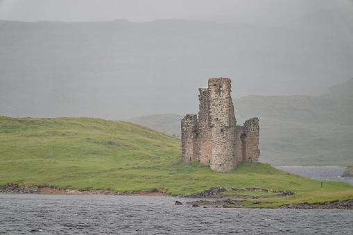 an Old Castle still stands near the Isle of Skye, Scotland