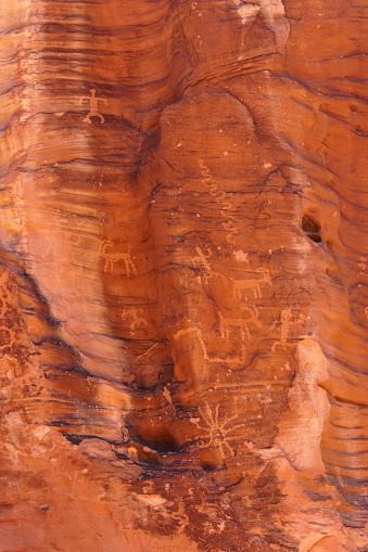 Carvings from native Americans in southern Nevada
