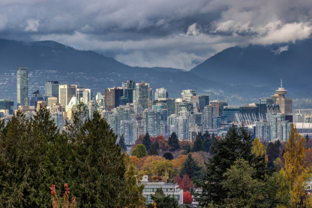 Vancouver city view in autumn